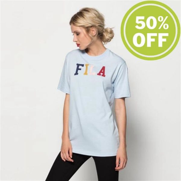 Camisetas Fila Mulher Azuis - Fila Taylor Essential Logo Tee Wmn With Crew Neck Portugal Online,BCNF